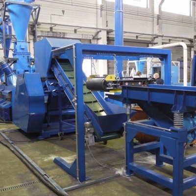 Cable recycling plant with throughput 800 -1 000 kg/hour